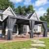 imageLouvered Pergola 12ft x 20ft Outdoor Aluminum Pergola with Adjustable Top for Decks Gardens and Backyards Gray12x20