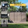 image76x97 Metal Garden Shed for Outdoor Storage Outdoor Tool Storage Shed Tool and Lawn Mower Shelter with Lockable Door for Secure Backyard Organization