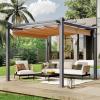 image10x10 Outdoor Pergola Metal Patio Pergola with Shade Cover Upgraded Canopy Adjustable Roof for Garden and Backyard10x 10
