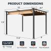 image10x10 Outdoor Pergola Metal Patio Pergola with Shade Cover Upgraded Canopy Adjustable Roof for Garden and Backyard10x 12