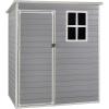imageOutdoor Storage Shed 5x3 Resin Garden Shed for Bike Tool Garbage Can Plastic Outside Sheds with Lockable Door for Backyard Lawn Patio