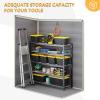 imageOutdoor Storage Shed 5x3 Resin Garden Shed for Bike Tool Garbage Can Plastic Outside Sheds with Lockable Door for Backyard Lawn Patio