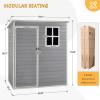 imageOutdoor Storage Shed 5x3 Resin Garden Shed for Bike Tool Garbage Can Plastic Outside Sheds with Lockable Door for Backyard Lawn Patio