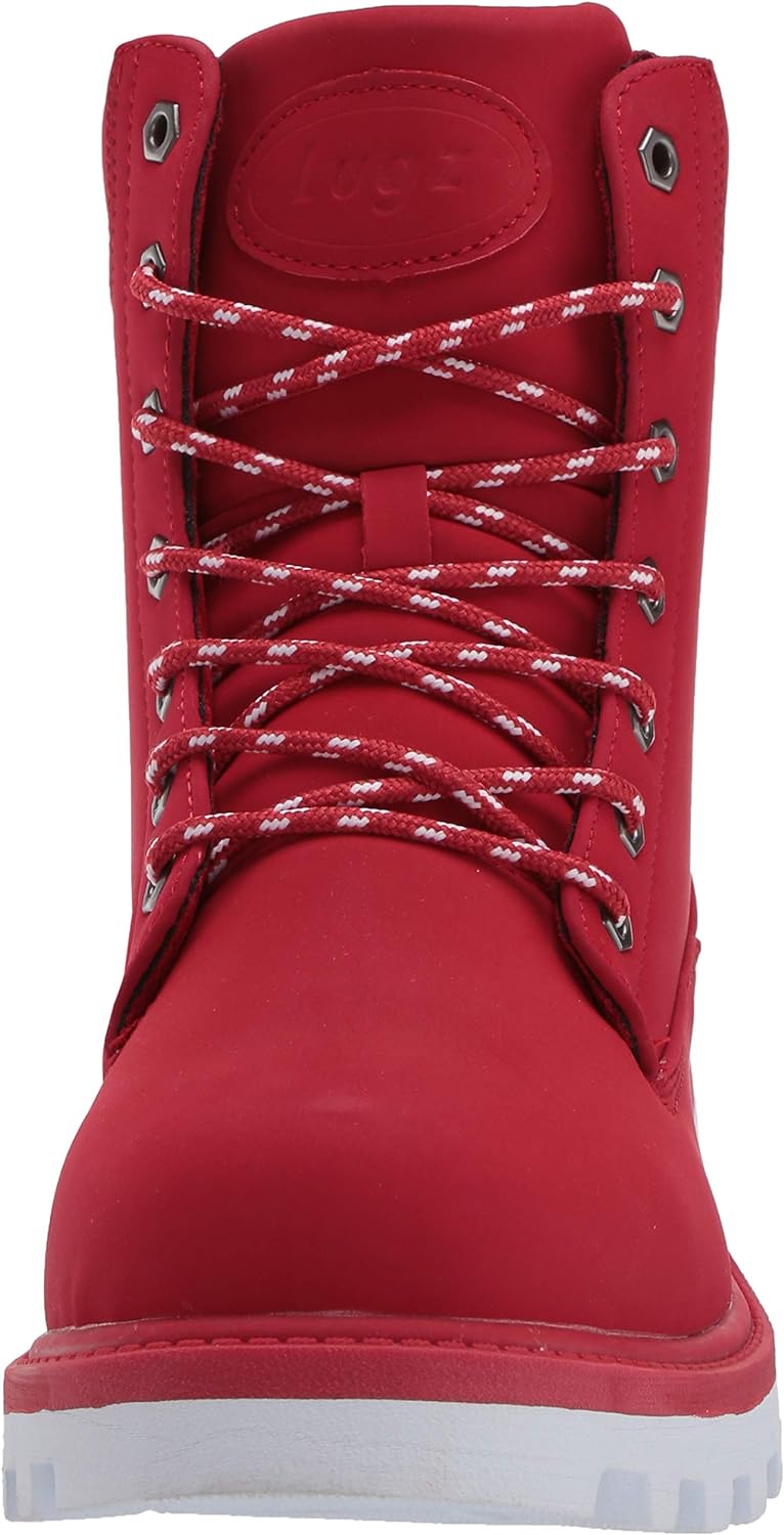 Lugz Mens Empire Hi Lace Up Casual Boots Ankle Beige Mars Red White 