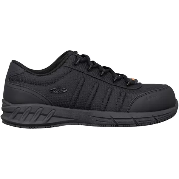 Lugz Mens Grapple Slip Resistant Composite Toe Work Safety Shoes Casual - Black