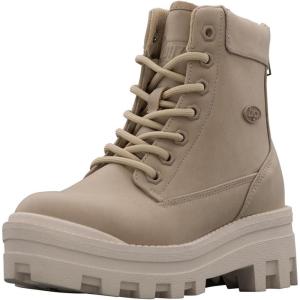 imageLugz Womens Mila Round Toe Lace Up Casual Boots Ankle Low Heel 12quot  BeigeSesameAlmond Milk