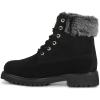 imageLugz Womens Convoy Faux Fur Lace Up Boots FashionBlack