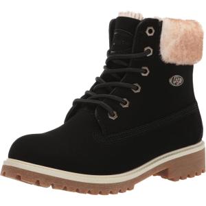imageLugz Womens Convoy Faux Fur Lace Up Boots FashionBlackCreamGum