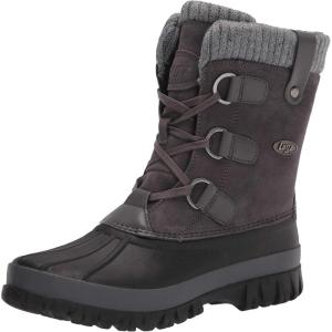 imageLugz Womens Clove Faux Fur Fashion BootDark GreyGreyBlack