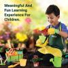 imagePlay22 Kids Gardening Tool Set 12 PCS  Kids Gardening Tools Shovel Rake Fork Trowel Apron Gloves Watering Can and Tote Bag Toddler Gardening Tools for Kids Best Outdoor Toys Gift for Boys and Girls