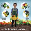 imagePlay22 Kids Gardening Tool Set 12 PCS  Kids Gardening Tools Shovel Rake Fork Trowel Apron Gloves Watering Can and Tote Bag Toddler Gardening Tools for Kids Best Outdoor Toys Gift for Boys and Girls