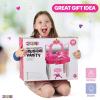 imagePlay22 Pretend Play Girls Vanity Set with Mirror and Stool 21 PCS  Kids Makeup Vanity Table Set with Lights and Sounds  Includes Fashion Hair ampamp Makeup Accessories