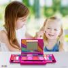 imagePlay22 Real Washable Kids Makeup Palette For Girl  My First Princess Make Up Set Include 4 Blushes 8 Eyeshadows 6 Lip Glosses 8 Glitter Glaze Mirror Brushes Eyeshadow Wand  Best Gift