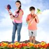 imagePlay22 Kids Garden Tool Set Toy 4Piece  Shovel Rake Hoe Leaf Rake Wooden Gardening Tools for Kids Best Outdoor Toys Gift for Boys and Girls