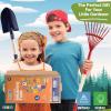 imagePlay22 Kids Garden Tool Set Toy 4Piece  Shovel Rake Hoe Leaf Rake Wooden Gardening Tools for Kids Best Outdoor Toys Gift for Boys and Girls