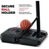 imagePortable Basketball Hoop 10 ft Adjustable  44in Shatterproof Backboard  Basketball Goal System 810 ft Adjustable Basketball Hoop for KidsAdults Indoor Outdoor Weatherproof Fillable Base