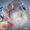 imagePlay22 17 Pc Kids Play Sink with Running Water  Kitchen Sink Toy  Toddler Sink Toy with Real Faucet ampamp Drain Dishes Utensils  Play Cooking Stove WPan  Kitchen Toys for Toddlers ampamp Kids