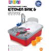 imagePlay22 17 Pc Kids Play Sink with Running Water  Kitchen Sink Toy  Toddler Sink Toy with Real Faucet ampamp Drain Dishes Utensils  Play Cooking Stove WPan  Kitchen Toys for Toddlers ampamp Kids