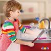 imagePlay22 17 Pc Kids Play Sink with Running Water  Kitchen Sink Toy  Toddler Sink Toy with Real Faucet ampamp Drain Dishes Utensils  Play Cooking Stove WPan  Kitchen Toys for Toddlers ampamp Kids