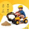 imagePlay22 Toy Tractors for Kids Ride On Excavator  Music Sounds Digger Scooter Bulldozer Includes Helmet with Rocks  Pretend Play  Toddler Construction Truck