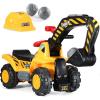 imagePlay22 Toy Tractors for Kids Ride On Excavator  Music Sounds Digger Scooter Bulldozer Includes Helmet with Rocks  Pretend Play  Toddler Construction Truck