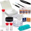imageKids Microscope Kit 50 PCS  120X  1200X Microscope Slides Specimens  Student Beginner Metal Body Toy Microscope for Kids in A Carrying Box  Educational Science Lab Toy Best Gift  Play22