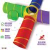 imagePlay22 4Way Play Tunnel For Kids To Crawl Through 8 Feet  Kids Play Tunnels For Toddlers IndoorOutdoor Fun For Kids Dogs Tunnel Ball Pit  Kids Pop Up Play Tent Tunnel Foldable Into A Carrying Bag