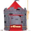 imagePlay22 Play Tent Princess Castle Pink  Features Glow in The Dark Stars  Portable  Kids Pop Up Tent Foldable Into A Carrying Bag  Indoor and Outdoor Use  OriginalGray  Red