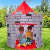 imagePlay22 Play Tent Princess Castle Pink  Features Glow in The Dark Stars  Portable  Kids Pop Up Tent Foldable Into A Carrying Bag  Indoor and Outdoor Use  OriginalGray  Red