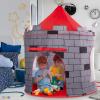 imagePlay22 Play Tent Princess Castle Pink  Features Glow in The Dark Stars  Portable  Kids Pop Up Tent Foldable Into A Carrying Bag  Indoor and Outdoor Use  OriginalGray  Red