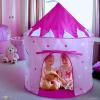 imagePlay22 Play Tent Princess Castle Pink  Features Glow in The Dark Stars  Portable  Kids Pop Up Tent Foldable Into A Carrying Bag  Indoor and Outdoor Use  OriginalPink