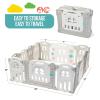 imagePlay22 Foldable Baby Playpen 14 Panel  Kids Safety Activity Play Center  Safety Play Yard Play Pens for Babies  Safety Gates for Indoor and Outdoor Play  Adjustable Shape
