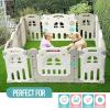 imagePlay22 Foldable Baby Playpen 14 Panel  Kids Safety Activity Play Center  Safety Play Yard Play Pens for Babies  Safety Gates for Indoor and Outdoor Play  Adjustable Shape
