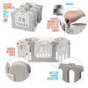 imagePlay22 Foldable Baby Playpen 14 Panel  Kids Safety Activity Play Center  Safety Play Yard Play Pens for Babies  Safety Gates for Indoor and Outdoor Play  Adjustable Shape