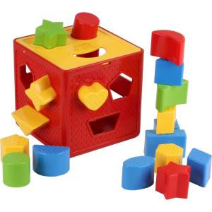 imagePlay22 Baby Blocks Shape Sorter Toy  Childrens Blocks Includes 18 Shapes  Learning Color Recognition  Colorful Sorter Cube Box  My First Baby Toys  Toys Gift for Boys ampamp Girls