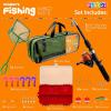 imagePlay22 Fishing Pole For Kids  32 Set Kids Fishing Rod Combos  Kids Fishing Poles Includes Fishing Tackle Fishing Gear Fishing Lures Net Carry On Bag Fully Fishing Equipment  For Boys And Girls
