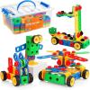 imagePlay22 100Pc Building Blocks for Toddlers Stem Toys  Building Take Apart Toys for Boys and Girls Ages 3 4 5 6 7 8 9 10  Educational Toys Set with Nice Storage Box
