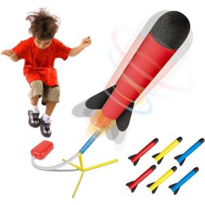 imagePlay22 Toy Rocket Launcher for Kids Shoots Up to 100 Feet  Play Launch Rocket Includes 6 Foam Rockets 3 Colors  Best Birthday Gift for Boys and Girls Fun Outdoor Toys for Kids Age 3 Years