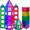 imageMagnetic Tiles Building Blocks  113pcs Advanced Set  STEM Toys for 3 Year Old Boys and Girls Strongest Magnets  Includes 13 Piece Insert Alphabet Cards  Learning by Playing