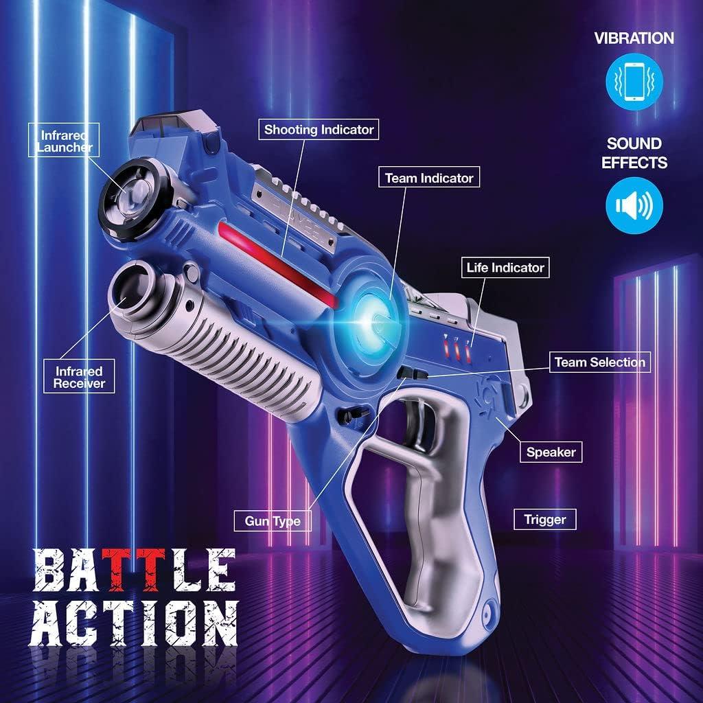 imagePlay22 Laser Tag Sets Gun Vest  Laser Tag Gun Toys for Indoor Outdoor  Set of 4 Vests 4