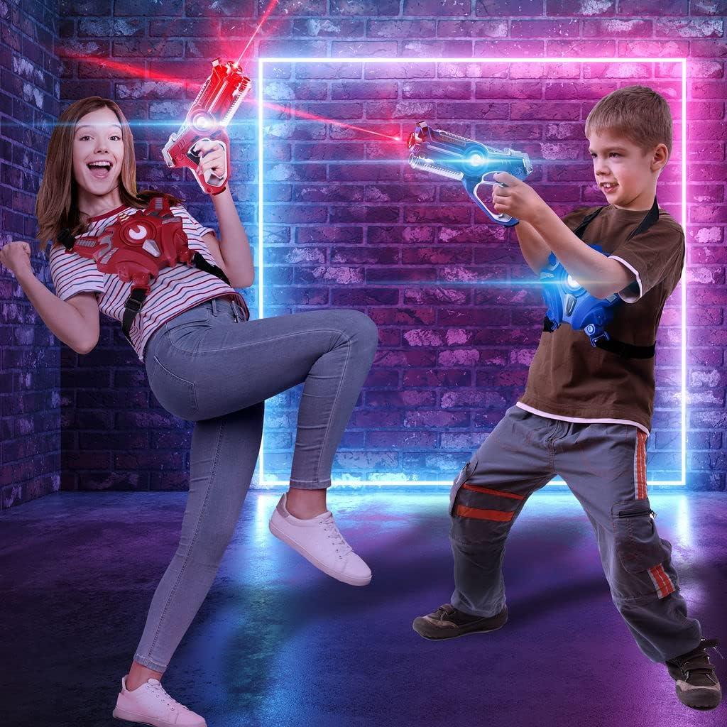 imagePlay22 Laser Tag Sets Gun Vest  Laser Tag Gun Toys for Indoor Outdoor  Set of 4 Vests 4