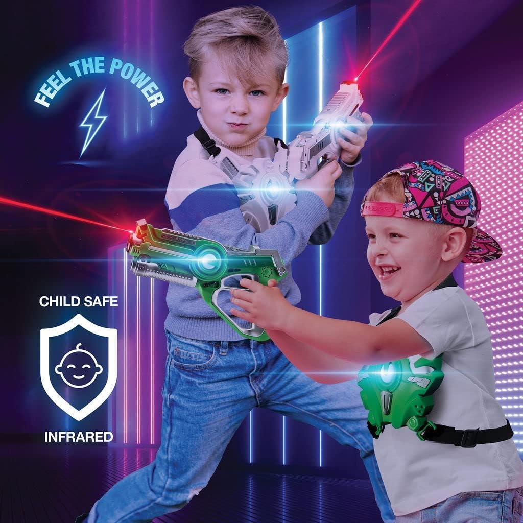imagePlay22 Laser Tag Sets Gun Vest  Laser Tag Gun Toys for Indoor Outdoor  Set of 4 Vests 4