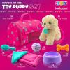 imagePlay22 Plush Puppy Doll Set for Kids 9 PCS  Baby Doll Accessories  Doll Puppy Set  4 Year Old Girl Birthday Gifts Little Girl Toys Sized for 18quot Dolls Multicolor