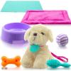 imagePlay22 Plush Puppy Doll Set for Kids 9 PCS  Baby Doll Accessories  Doll Puppy Set  4 Year Old Girl Birthday Gifts Little Girl Toys Sized for 18quot Dolls Multicolor