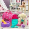 imagePlay22 Plush Puppy Doll Set for Kids 9 PCS  Baby Doll Accessories  Doll Puppy Set  4 Year Old Girl Birthday Gifts Little Girl Toys Sized for 18quot Dolls Multicolor