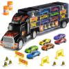 imagePlay22 Semi Truck Toys for Boys Ages 35  17 in 1 Kids Toys Truck Transport Car Carrier with 6 Cars 11 Accessories Birthday Gifts Toys for 3 Year Old Boys Toddler Boy Toys