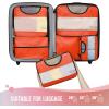 image6 Set Packing Cubes for Suitcases Travel Organizer Bags for Carry on Luggage Veken Suitcase Organizer Bags Set for Travel Essentials Travel Accessories in 4 SizesExtra Large Large Medium Small08Orange