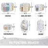 image6 Set Packing Cubes for Suitcases Travel Organizer Bags for Carry on Luggage Veken Suitcase Organizer Bags Set for Travel Essentials Travel Accessories in 4 SizesExtra Large Large Medium Small09Marble White