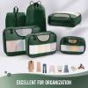 image6 Set Packing Cubes for Suitcases Travel Organizer Bags for Carry on Luggage Veken Suitcase Organizer Bags Set for Travel Essentials Travel Accessories in 4 SizesExtra Large Large Medium Small11Olive Green