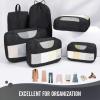 image6 Set Packing Cubes for Suitcases Travel Organizer Bags for Carry on Luggage Veken Suitcase Organizer Bags Set for Travel Essentials Travel Accessories in 4 SizesExtra Large Large Medium Small06Jet Black